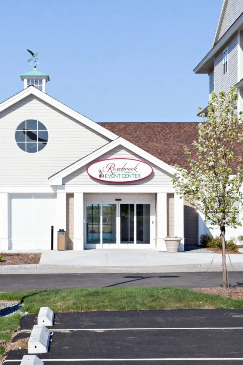 The entrance to Rosebrook Event Center